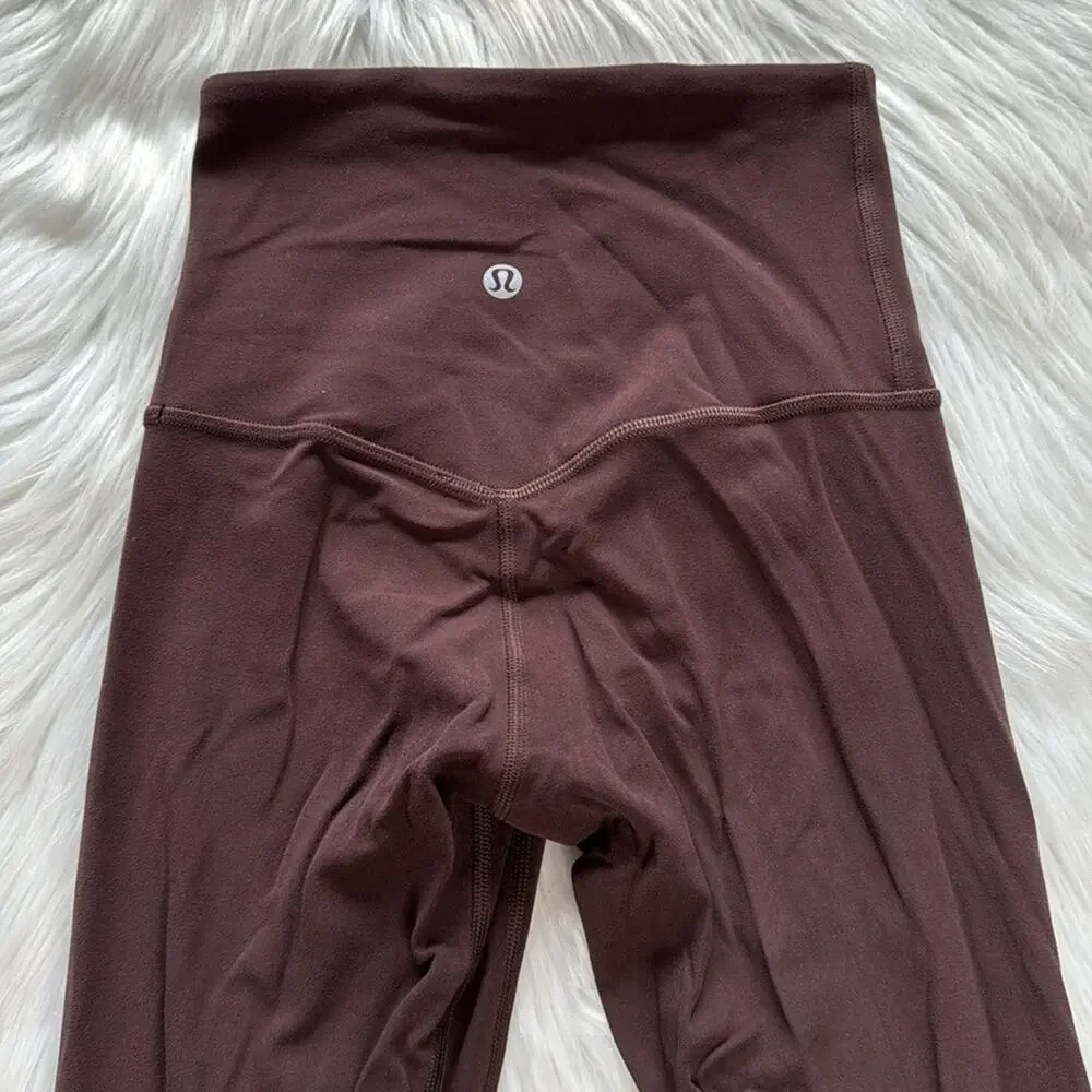 Lululemon Espresso Align High Rise Zip Front Leggings